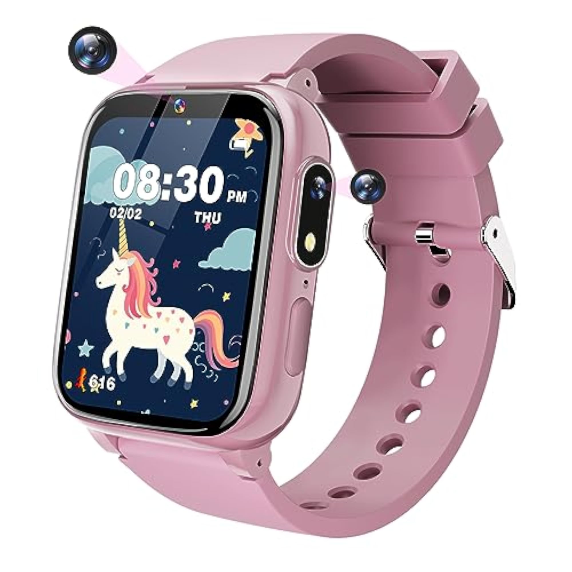 Kids Smart Watch with Dual Cameras & Games