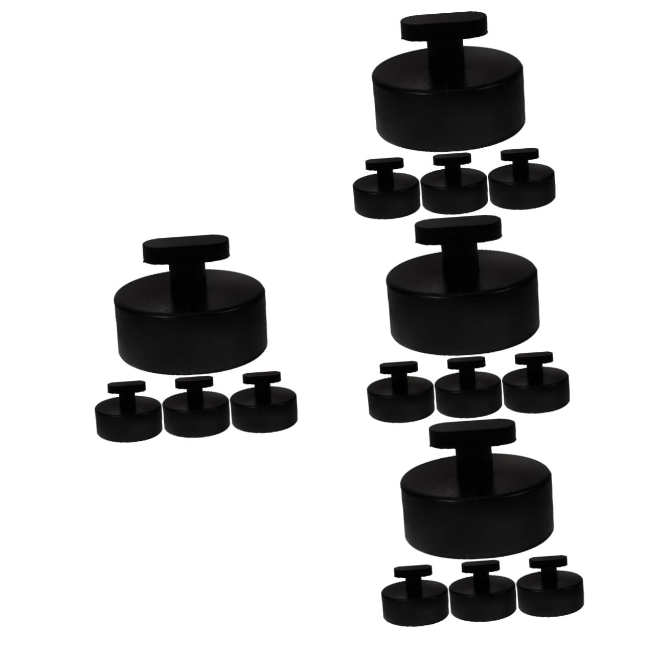 NUOBESTY 4 Set Blocco Di Gomma Ascensore Per Auto Martinetto Di Sollevamento Cuscinetti Per Martinetti Da Pavimento Accessori Per Auto Tampone Gomma Da Cancellare Nero 4 Pezzi*4