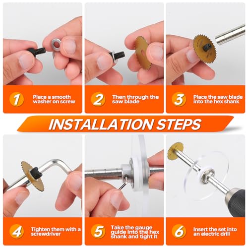 Image of Inside Pipe Cutter for PVC Pipe, Cutter Tool Set with Scale Adjustable Depth Gauge, 5PCS Saw Blades and Hex Shank, Internal Plastic ABS Pipe Cutter Set