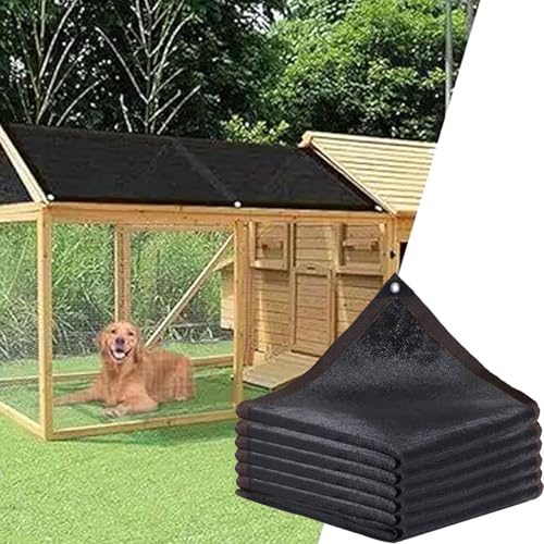 Sichtschutzzaun, UV-beständig, für Balkon, Hof, Terrasse und Garten, Netzabdeckung (5 x 5 m), strapazierfähiges Schattennetz für mehr Privatsphäre, Schwarz