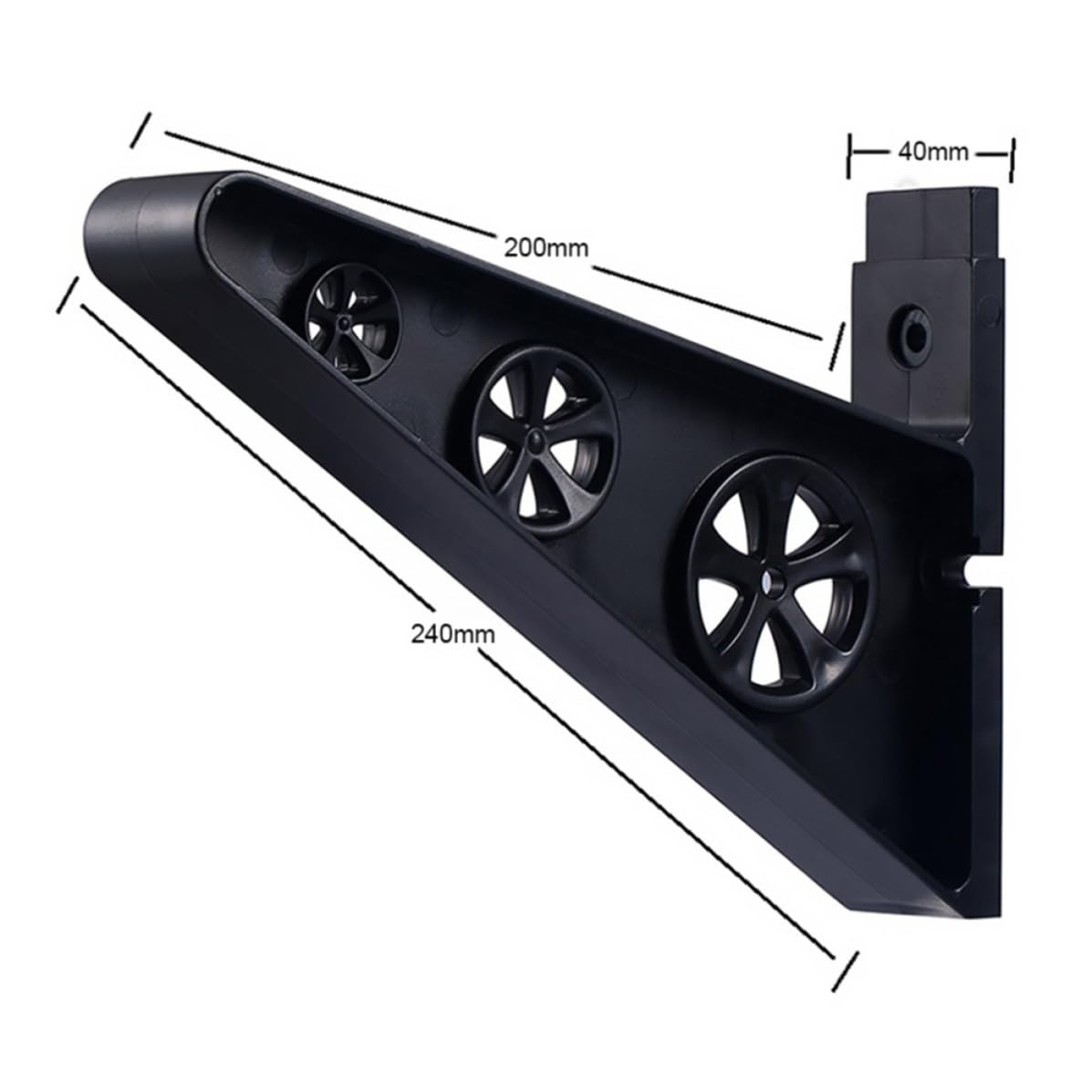 minkissy Soporte de Patineta Wall Mounted Holder de Pared Pp Negro Hogar