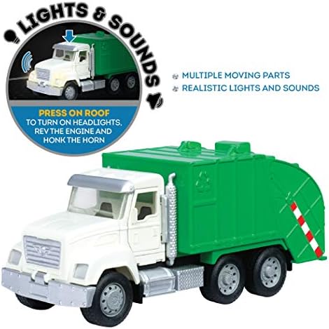 Driven by Battat – 7-Inch Recycling Truck Toy with Lights & Sounds, Movable Parts, Educational Truck for Boys & Girls, Durable Design, Realistic Details, Gift 3+ Years Toy for Kids — view 8
