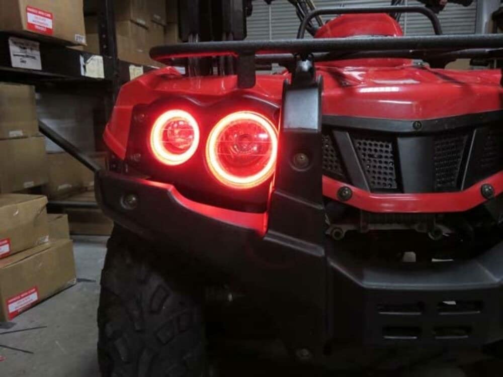 SYA Angel Eyes LED Halo Accent Light Kit | Compatible with Hisun Forge 400 | ATV Accessories | White