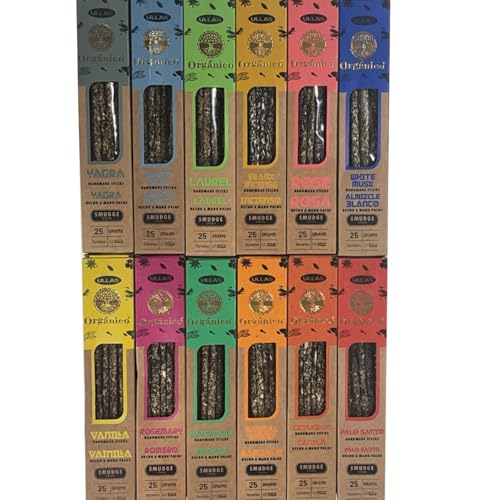 Surtido de 12 Fragancias de Incienso Orgánico Artesanal –...