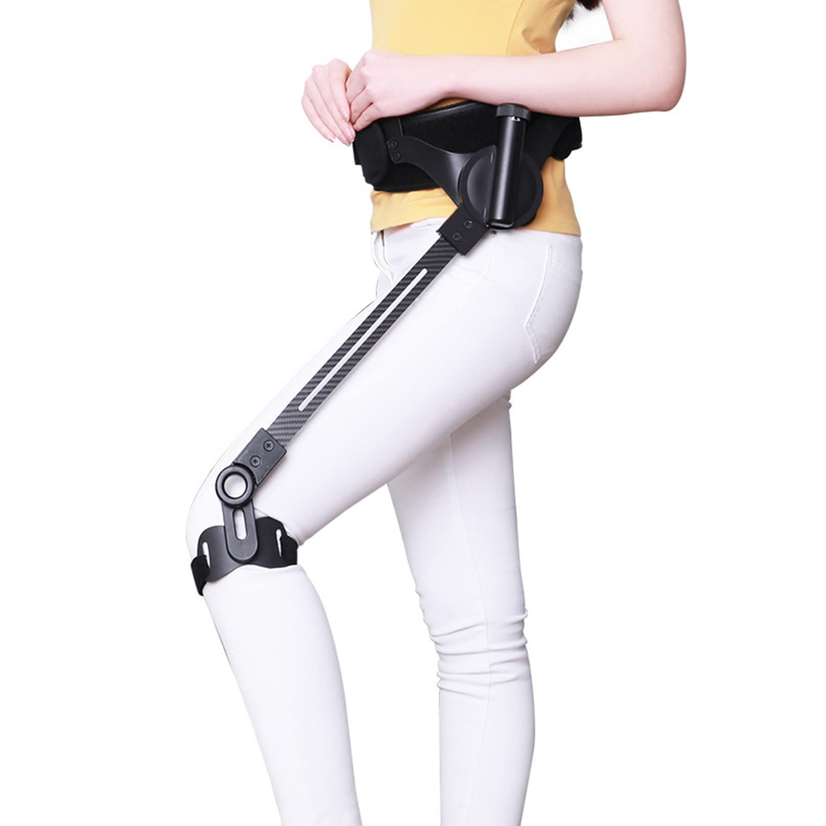 chodzik jednonożny, s dla seniorów Pomoc w poruszaniu kończynami dolnymi Bionic Body Power Pomoce do chodzenia Trening podnoszenia nóg Regulowana mobilność dorosłych osób starszych(Left Led,M)