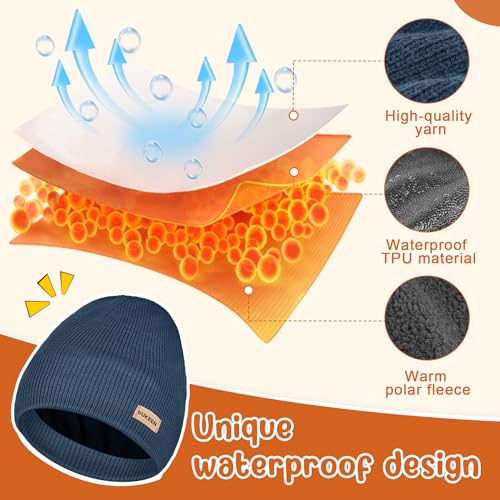 Sukeen Kids Beanie Hat for Girls Boys Seepage Proof Warm Skull Cap Soft Cold Weather Hat Ages 4-12 for Daily Outdoor3