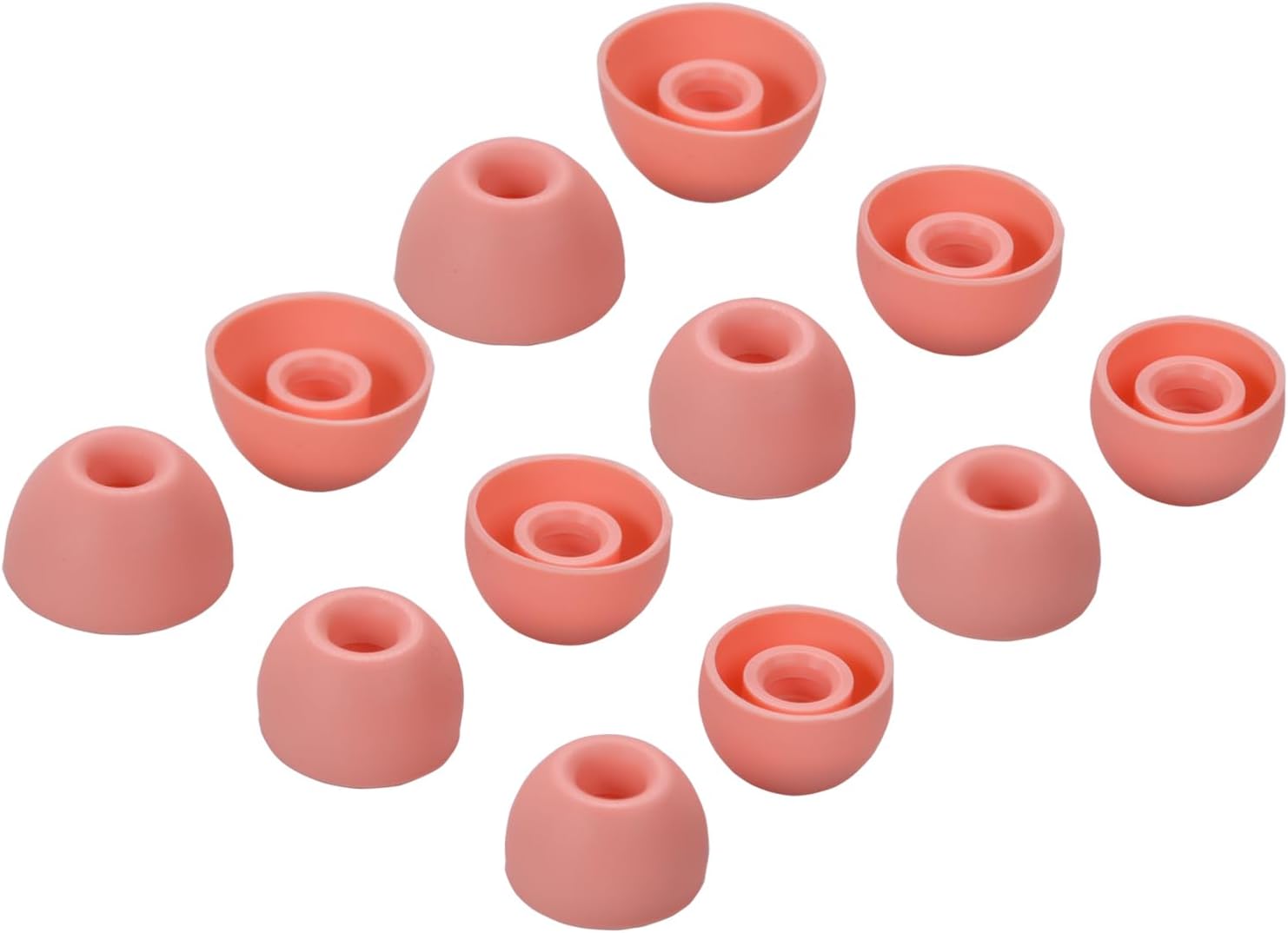 6 Pairs Replacement Earbuds Tips Silicone Eartips Set for Beats Fit Pro Buds Headphones Wireless Fit in Case Ear Tips (Coral Pink)