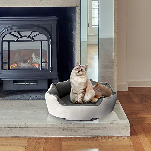 Aleko Phbed17S Electric Thermo-Pad Heated Pet Bed For Dogs And Cats 19 X 19 X 7 Inches Gray And White - Small #TOP4