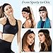 Vylxuxa Headbands for Women Non Slip Elastic - 8 Pack Soft Cloth Athletic Headband, Fabric Workout Headbands Stretchy, Fashion Head Bands for Yoga Running Sports