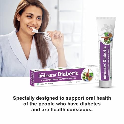 Image of Diabetic Toothpaste - 100g Pack of 2 | Toothpaste specially crafted for Diabetics | SLS & SUGAR FREE Formula | 7 Organic Herbs - Jamun, Fenugreek, Bitter Gourd, Madhunashini, Black Seed...