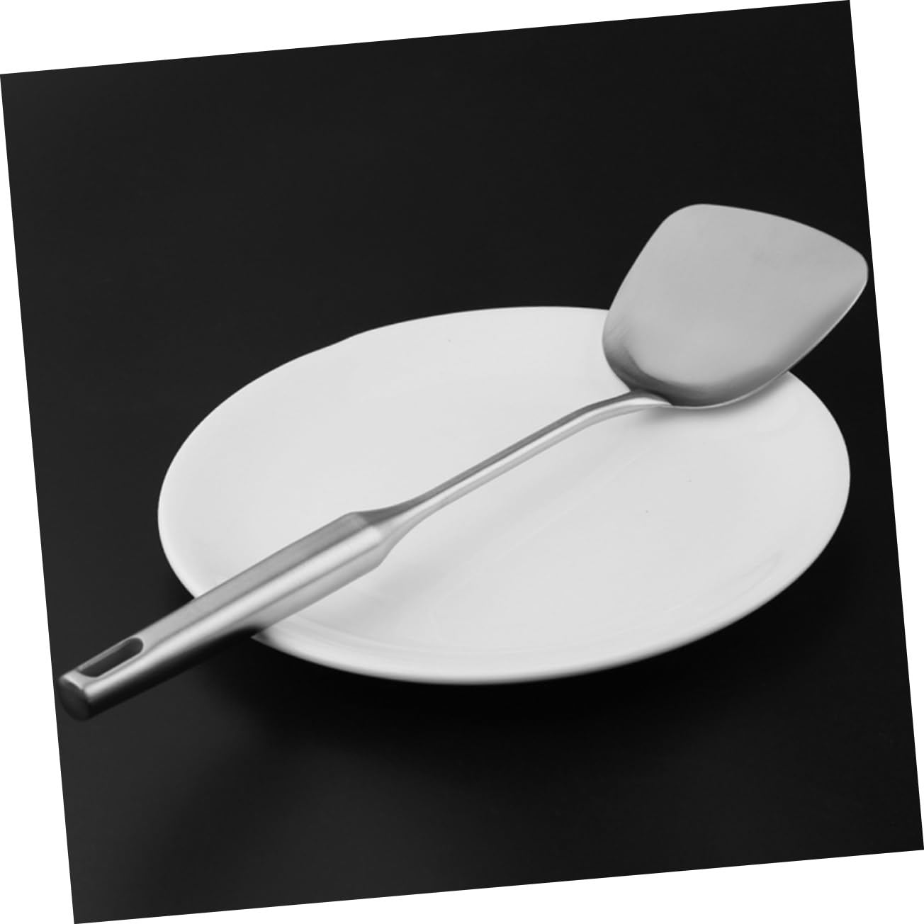 MAGICLULU 2pezzi Spatola Acciaio Inossidabile Con Manico Lungo e Facile Da Pulire Utensile Da Cucina Per Girare e Servire Cibi Design Lucido e Robusto Per Uso Domestico