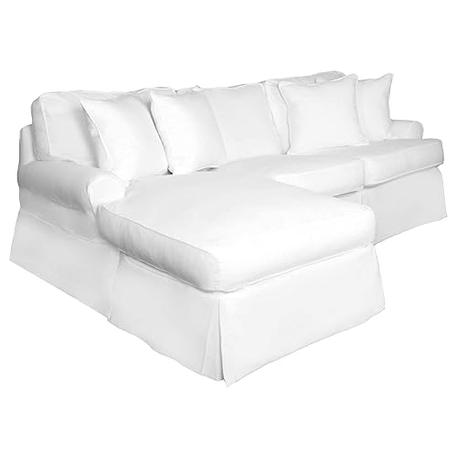 Sunset Trading Horizon - Juego de funda para sofá cama y diván, color blanco cálido, pequeño,