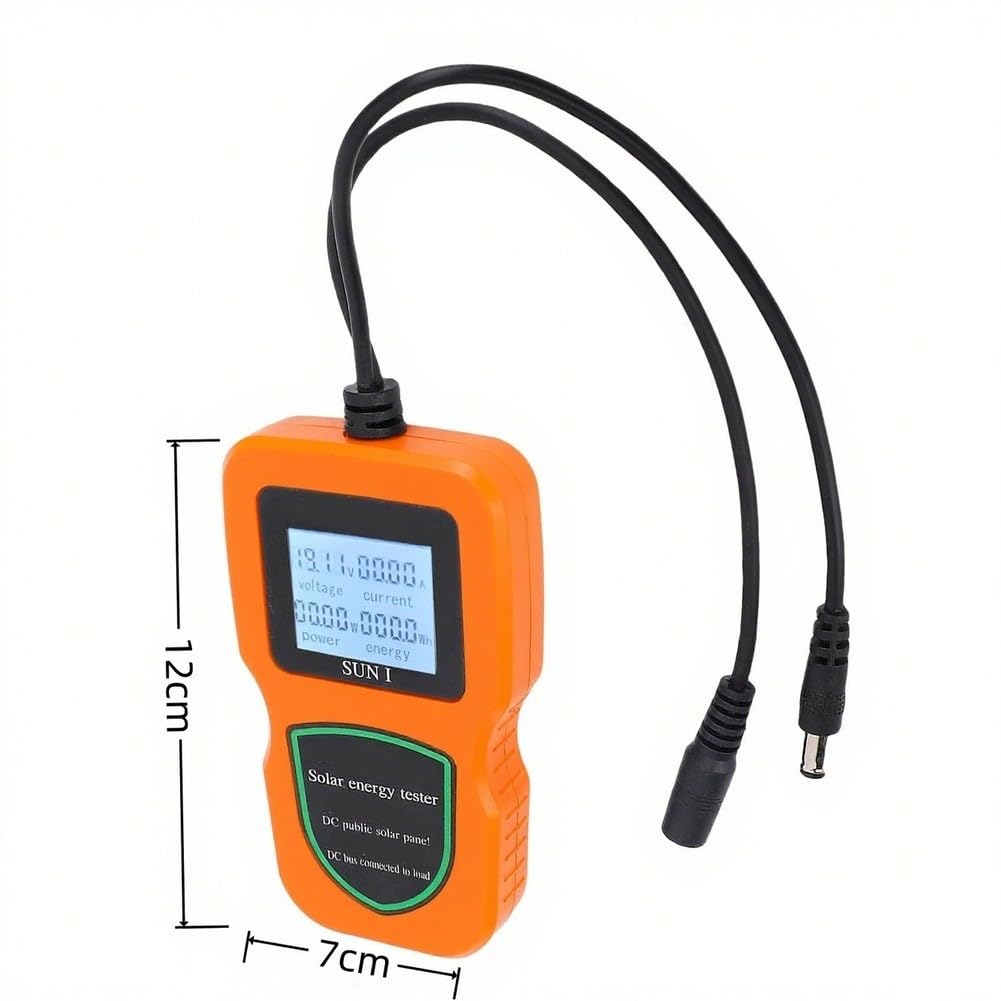 Multimetro per pannello solare, misuratore di tensione MPPT, 12-50 V, 0-20 A, display LCD per manutenzione di sistemi fotovoltaici e test sul campo
