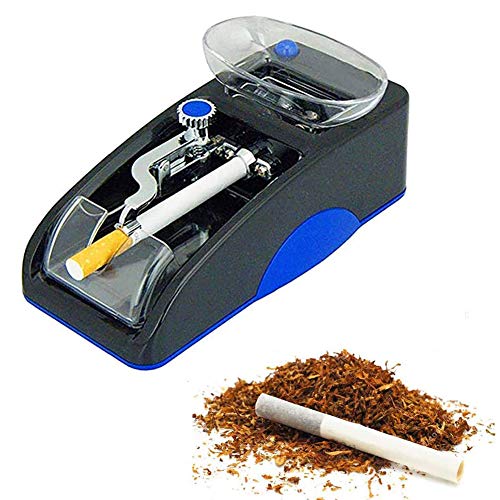 Byjia Sigarettenrolmachine voor elektrische sigaretten, fabrikant van sigaretten met injector, met transparante trechter, cadeau voor vader van mannen, blauw