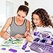 Diamond Painting Tools and Accessories Kits - 115PCS All-in-One Accessories Set with 57 Storage Containers Purple, Ergonomic Pen, Trays, Roller & More Complete DIY Craft Organizer for Adults