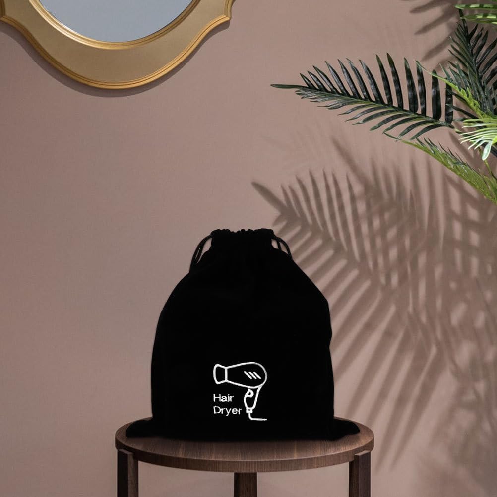 Hair Dryer Travel Bag Drawstring Organizer Pouch for Hair Styling Tools and Jewelry Storage 11.81X10.23X0.19In Lightweight Portable Case for Home Hotel and Travel - Image 9