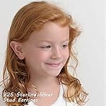 Sterling Silver Stud Earrings, 925 Sterling Silver Initial Stud Earrings Gold Plated Hypoallergenic Earrings for Women Sensitive Ears - Image 5