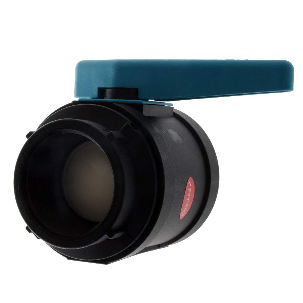 TRU-DESIGN PLASTICS, TD 58372 KS - Válvula de cierre de bola, 1 1/2", color azul