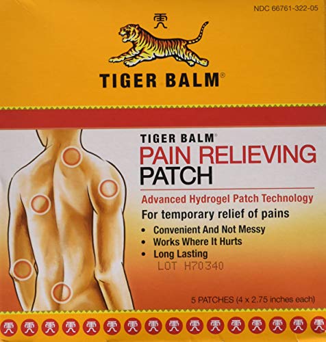 Tiger Balm Adesivos para alívio da dor, 5 unidades