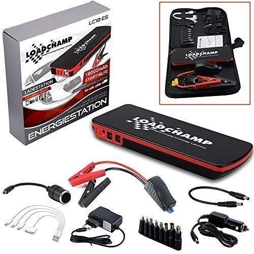 Preisvergleich Produktbild Loadchamp Energiestation 12V Starthilfe mit Powerbank 18000mAh 650A Jump Starter