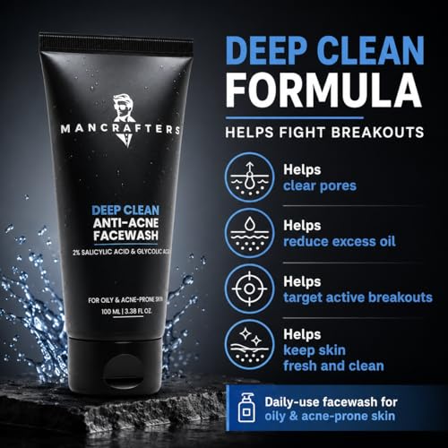Mancrafters Deep Clean Anti-Acne Face Wash 100 ml - Image 5