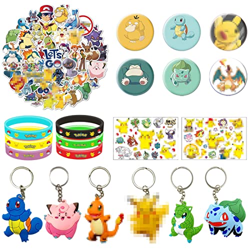 70 PCS Juego de Juguetes,Pegatinas,Llavero para Niños,Pulsera de Silicona,Llavero de Mochila,Juego de Juguetes de Cumpleaños Cover