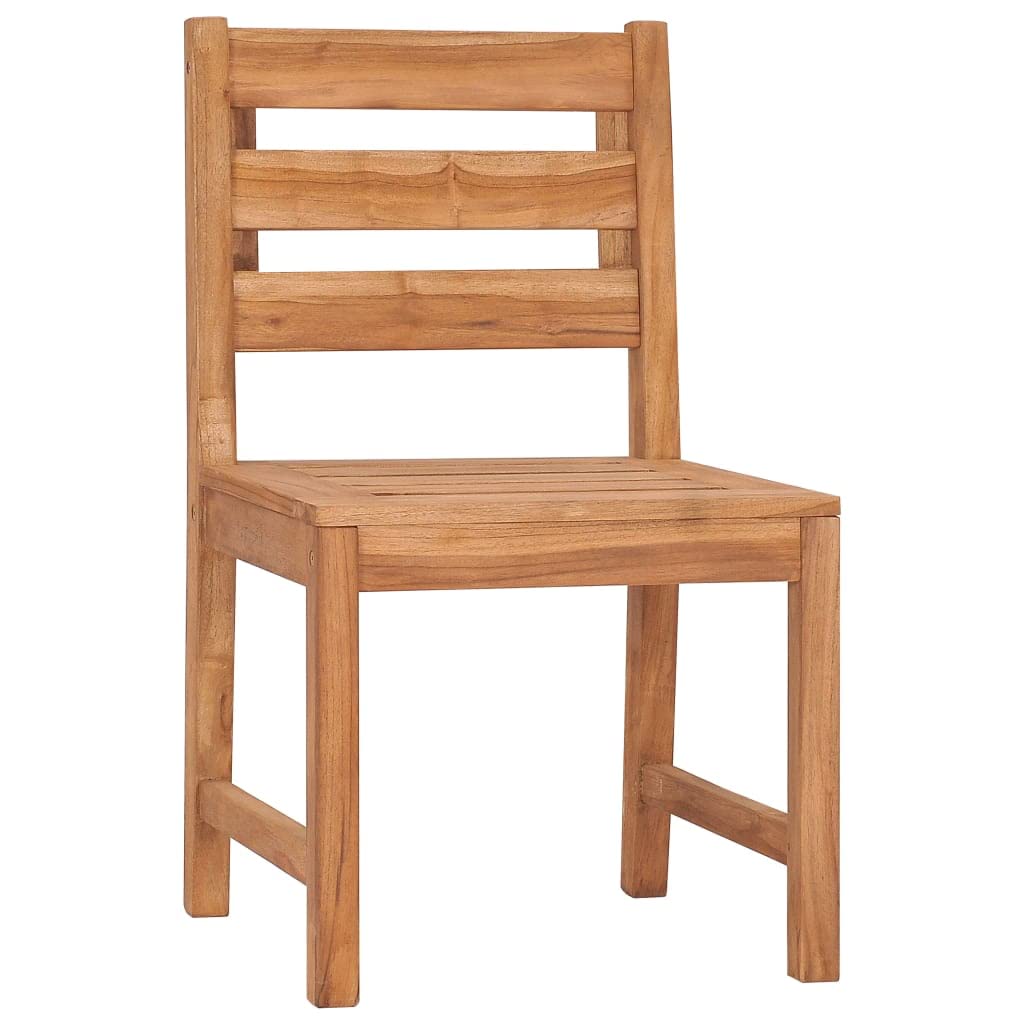 Set di 4 mobili da giardino in legno massello in teak, 140 x 80 cm, 2 sedie, design moderno, robusto, per piccole e terrazze e soggiorno
