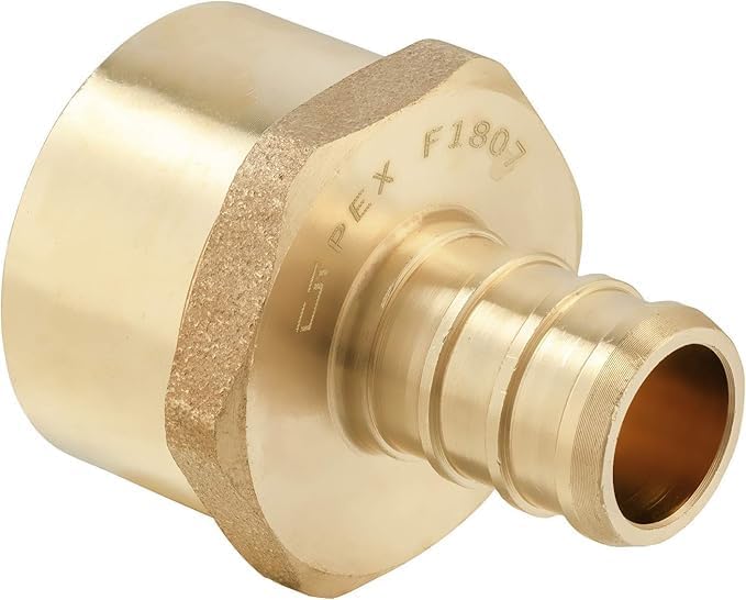 (Pack of 100) EFIELD Pex 1/2 Inch x1/2 Inch Female NPT Adapter Brass Crimp Fittings, ASTM F1807,(PEX1807033-100PCS)