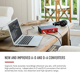 Focusrite Clarett+ 2Pre, interfaccia audio USB-C alimentata tramite bus per la produzione musicale, con due preamplificatori professionali e uscite per cuffie/ingressi strumenti potenti e trasparenti