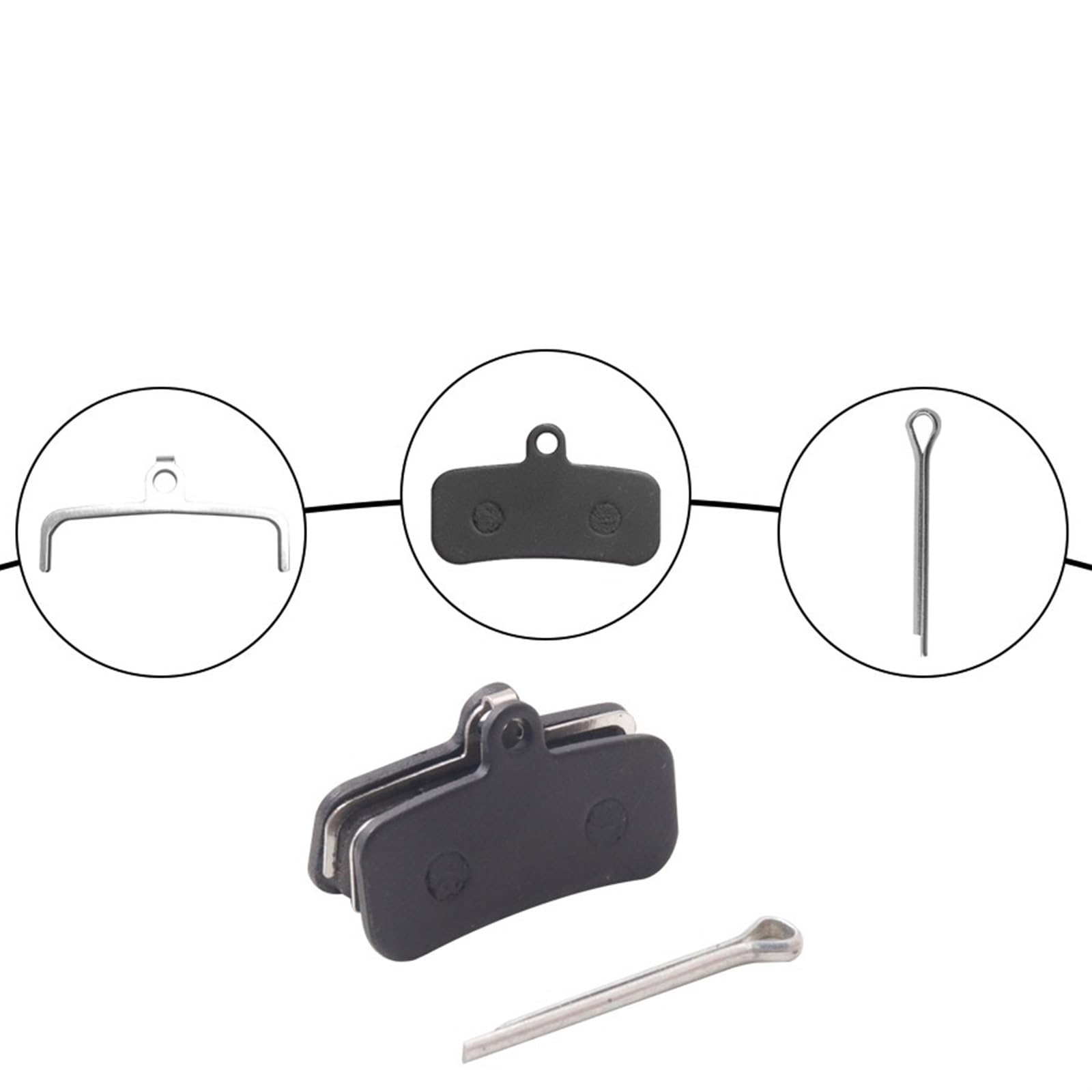 HABITZ Plaquettes de Frein Semi-métalliques for Disque de vélo, compatibles for Shimano Saint 09/ Zee New Saint BR-M9120, BR-M8120,M810,M820 BR-M7120 MT420 MT 520
