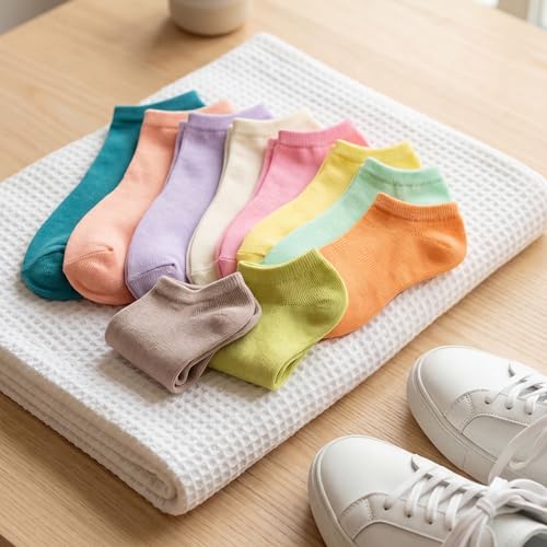 Image of Tipi Toe Women's 20 Pack Colorful Low Cut Socks - Lightweight, Breathable Design for All-Day Comfort Sizes 9-11 /10-13
