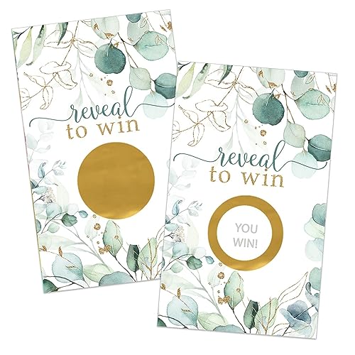 Paper Clever Party Gold and Greenery Scratch Off Card Games for Showers, Wedding, Guest Scratcher Tickets, Elegant Favors, 30 Card Pack Paper Clever Party Gold and Greenery Scratch Off Card Games for Showers, Wedding, Guest Scratcher Tickets, Elegant Favors, 30 Card Pack