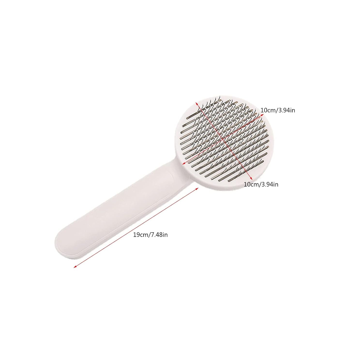 Pet Comb Pet Hair Soft Shedding Brush Cat Dog Grooming Comb For Short Long-Hair Pets With Self Cleaning Button Pets Grooming Accessories