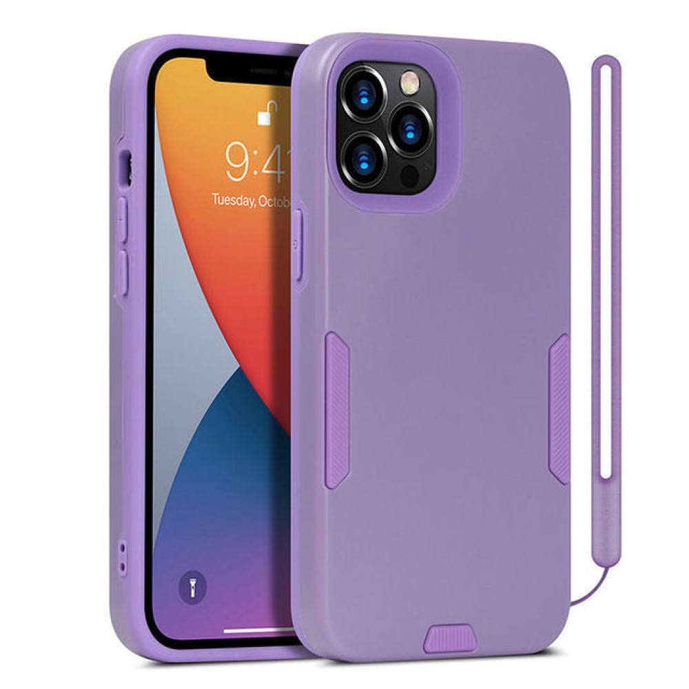 Coque iPhone 7 Plus violette dragonne silicone liquide bumper 360