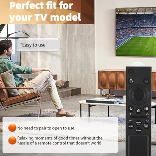 Image of Replacement for Samsung Smart TV Remote Control, Universal Compatible with All Samsung TVs, BN59-01388A for CU7000 /DU7200, for 2015-2026 All Crystal UHD, Frame, QLED, OLED, Neo QLED Smart TVs
