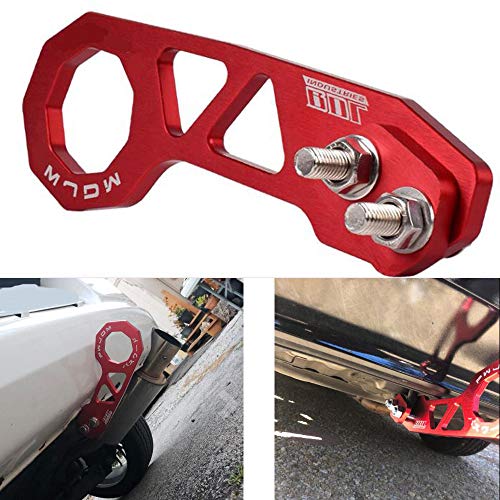 LZKZPY Rear Tow Towing Hook for Universal Car Auto Trailer Ring Aluminum Racing Trailer Hook (Red)