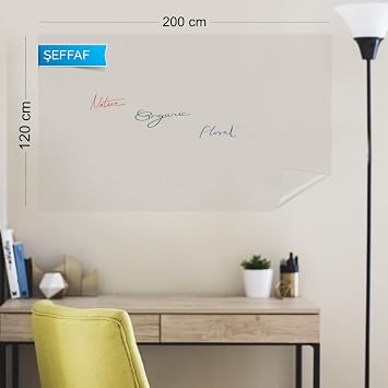 120 x 200 Cm, 2 Transparent Smart Papers, Magic Writing Board with Write Delete Feature