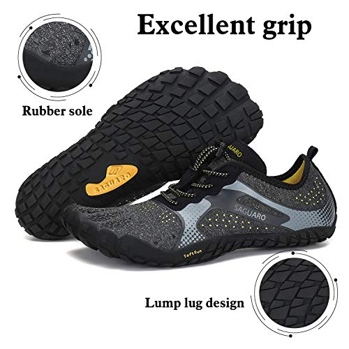 Womens Barefoot Gym Walking Trail Running Shoes Beach Hiking Wide Toe Box Water Shoes Aqua Sports Pool Surf Waterfall Climbing Quick Dry Black