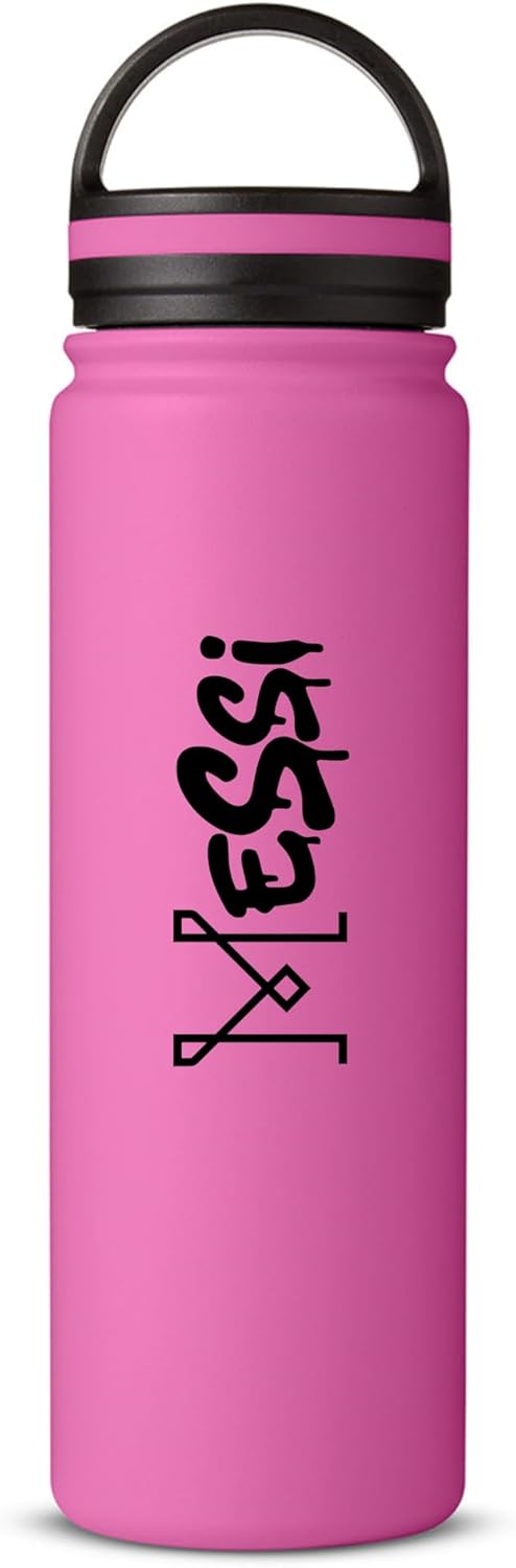 ALLNTRENDS Miami 10 Water Bottle Sport Miami Soccer Vacuum Bottle 24Oz (Pink) - Image 2