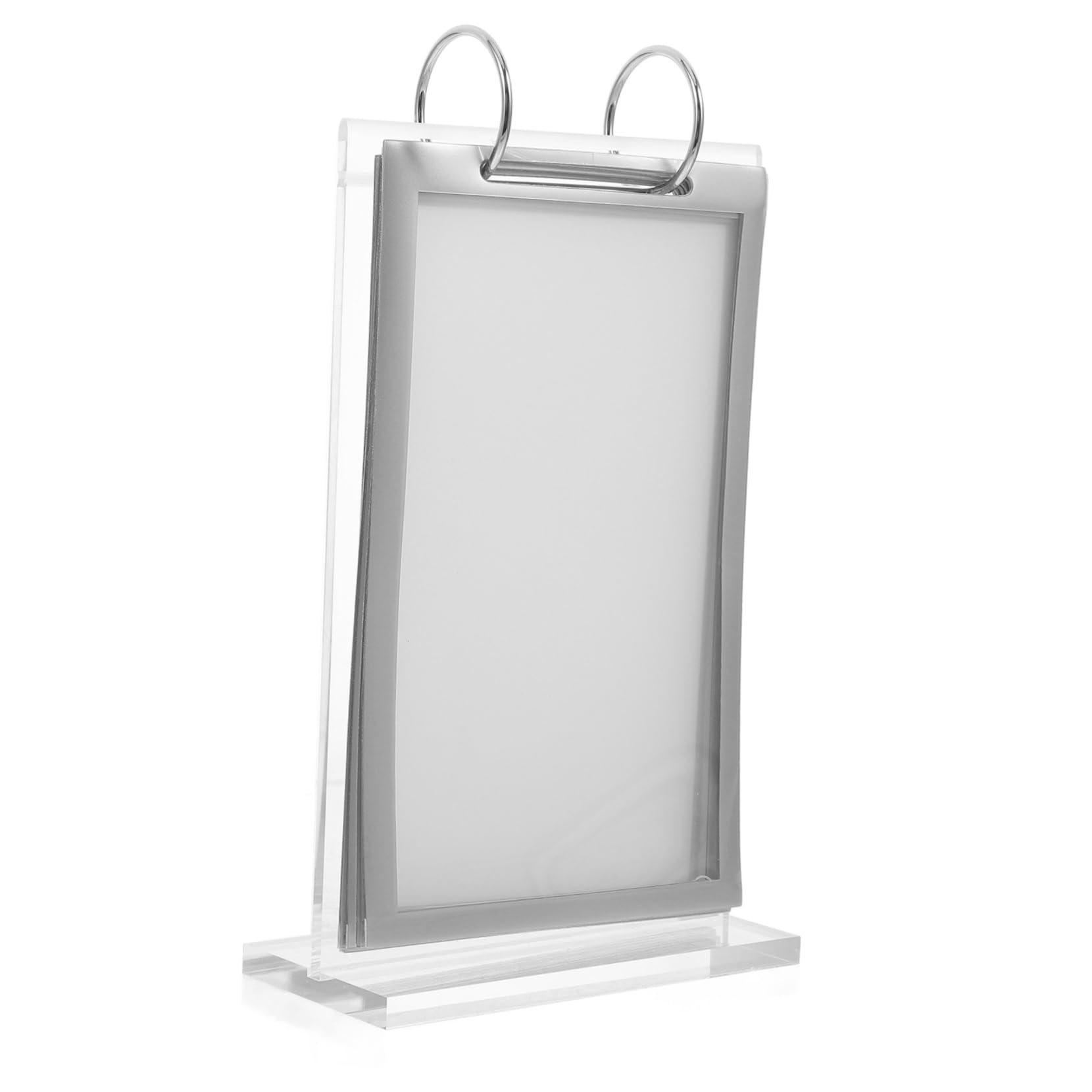 VILLCASE 5piezas Soporte De Menú De Transparente Para Mesa Exhibidor De Menú Para Restaurantes y Eventos Con Base Estable Para Visualización Clara