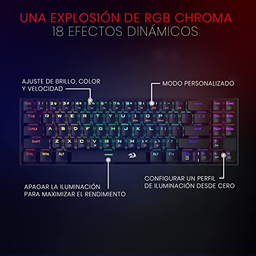 Redragon K599 Wired/Wireless Mechanical Gaming Keyboard 60% Compact Tenkeyless Rgb Backlit Computer Keyboard For Windows Pc Gamers (70 Key Red Switch – Black) #TOP7