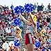 4Pcs Metallic Cheerleading Pom Poms, Creatiee 2 Pair Cheerleader Cheering Squad Pompoms for School Sports Dance Games Team Spirit Cheer (Blue)