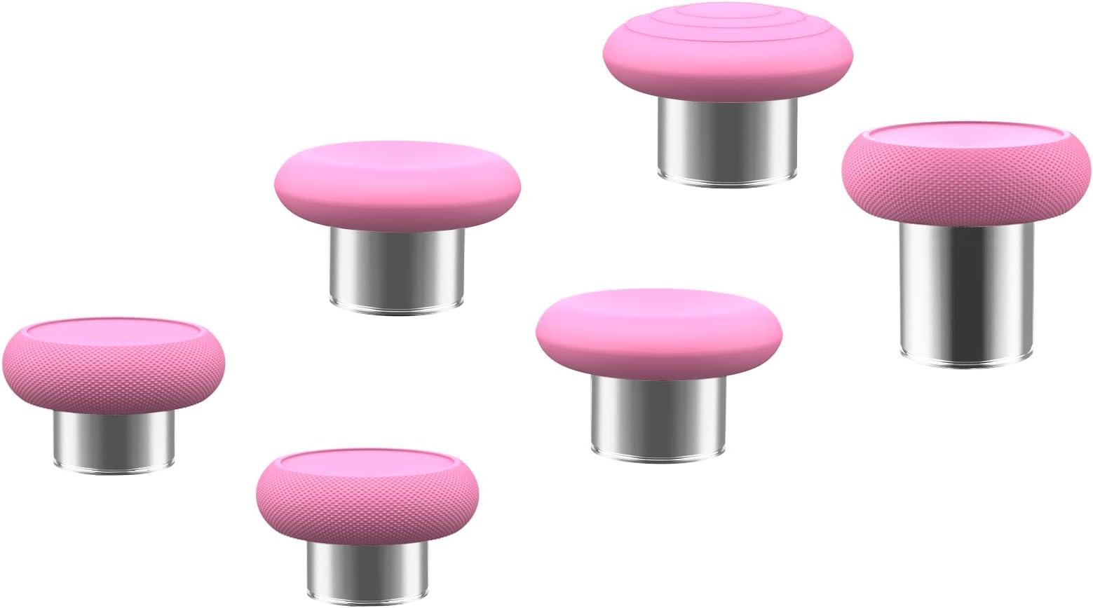E-MODS GAMINGMetal Thumbsticks Joysticks Replacement for Xbox One Elite Controller Series 2 Model 1797, Elite Series 2 Core (6-IN-1-Pink, Black)