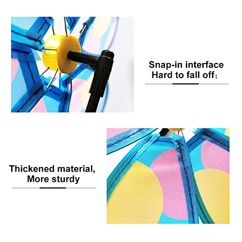 Hadeeong 4Pcs Wind Spinners For Yard And Garden, Lawn Yard Decorations Pinwheels Colorful Whirligigs Windmill Kids Toys For Outdoor Decor #TOP2