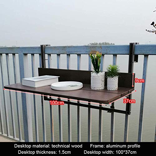 Tavolino pieghevole regolabile – Design compatto per balcone, appartamento, uso esterno, salvaspazio, facile da pulire, costruzione robusta