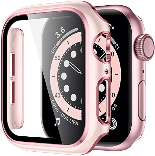 Coque Apple Watch 45mm anti-choc en verre trempé pour iWatch SE 7 8