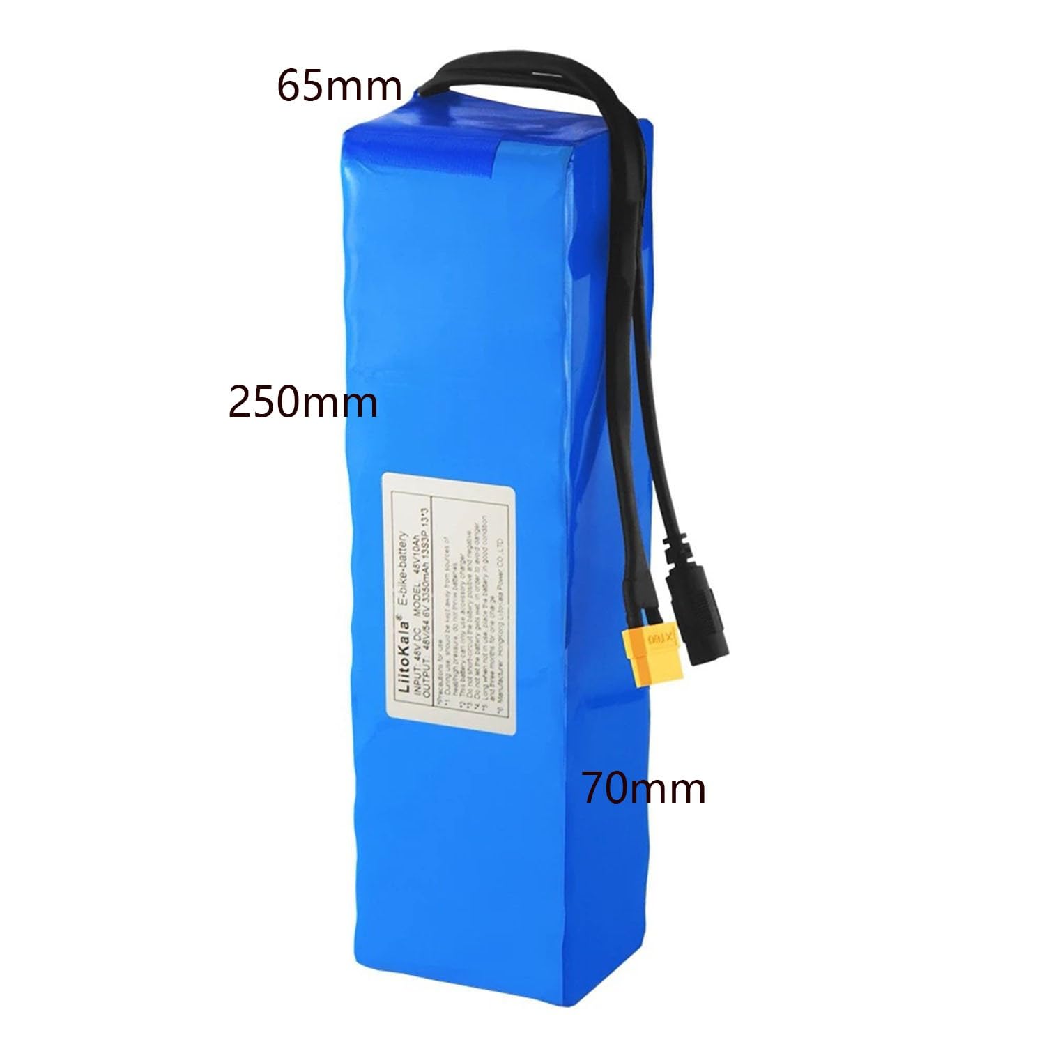 E-Bike Pedelec Akku 48V 10Ah Ebike Batterien Pack Rechargeable Battery Eingebauter BMS Wasserdichter PVC-Akku Mit Ladegerät XT60 Plug,48V 10Ah