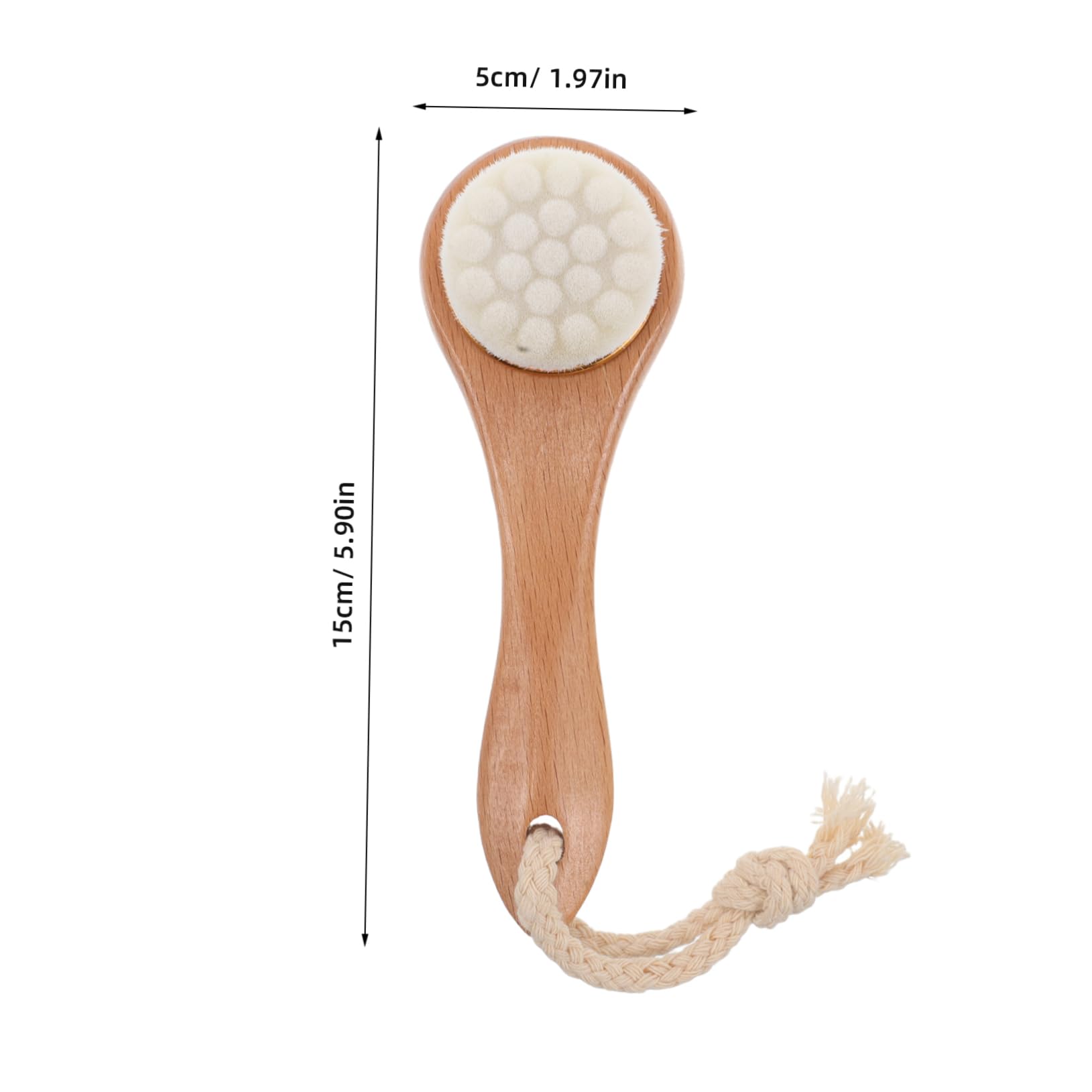 Didiseaon Facial Brush Skin Cleansing Tool with Lanyard Deep Cleansing Brush for Women Soft Facial Scrubber for Makeup Remover Blackhead Exfoliation