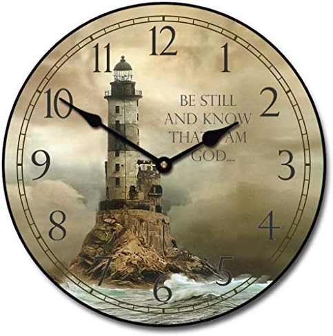 Lighthouse 2 Wall Clock | Ultra Quiet Quartz Mechanism | Hand Made in USA Beautiful Crisp Lasting Color | Comes in 8 Sizes | 36-Inch