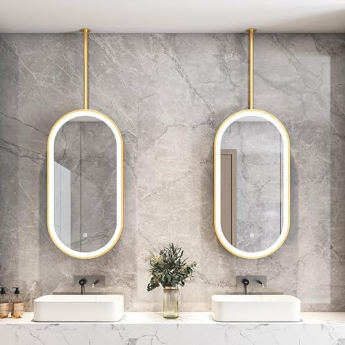 Espejo LED baño 40x90 cm con luz regulable y antivaho plata 7